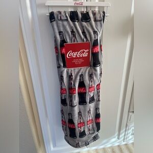 Coca-Cola Red and White Velvet Throw Blanket